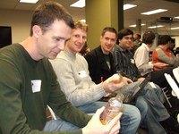 Linus, Brian, another Googler, and Ben